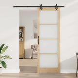 Sliding Door ORKDAL Natural and Black 83 x 232 cm 3332169