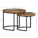 Nesting Tables 2 pcs Solid Reclaimed Wood 338000