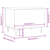 Coffee Table Sonoma Oak 60x44.5x45 cm Engineered Wood 830951