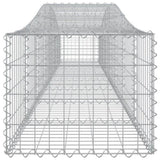 ZNTS Arched Gabion Basket 400x50x40/60 cm Galvanised Iron 153412