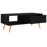 Coffee Table Black Engineered wood, MDF 100 x 49.5 x 43 cm 326787