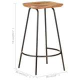Bar Stools 4 pcs Solid Acacia Wood 320652