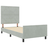 ZNTS Bed Frame Light Grey 90x200 cm Velvet 3344849