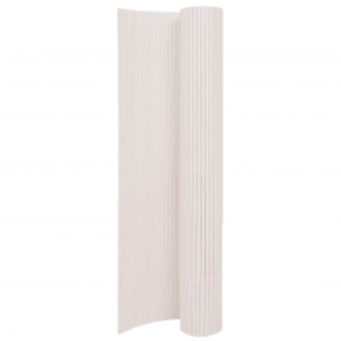 Double-Sided Garden Fence 110x500 cm White 317161