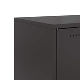 Bedside Cabinet Black 36x39x43.5 cm Steel 846614