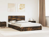 Storage Bed with Drawer Smoked Oak 120 x 200 cm Engineered Wood 3412704