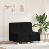 Modular Sofa Unit Armless 2 pcs Black 55 x 74 x 82 cm Fabric 3399750