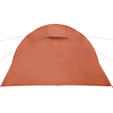 Camping Tent Tunnel 4-Person Grey and Orange Waterproof 94402