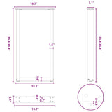 Bar Table Legs U-Shaped 2 pcs Anthracite 50x cm Steel 4013222