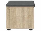 Hall Bench with Cushion with Shelf Sonoma Oak 60 x 38 x 46 cm 891474