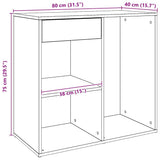 Cosmetic Cabinet Artisan Oak 80x40x75 cm Engineered Wood 857030