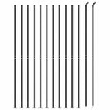 Chain Link Fence with Flange Anthracite 1.4x25 m 153995