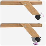 Kitchen Trolley with Wheels Light Brown 65 x 40.5 x 76.5 cm 42028291