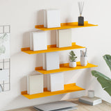 Floating Shelf 4 pcs Mustard Yellow 60 x 18 x 2.5 cm Steel 8004027