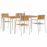 Garden Dining Set 5 pcs Brown Solid acacia wood 3334793