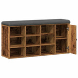 Shoe Bench Old Wood 102x32x50 cm Engineered Wood 857621