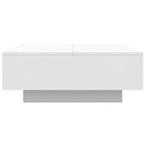 Coffee Table with LED Lights White 80x80x31 cm 836588