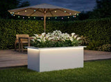 Garden Planter with LED White 40 x 80 x 40 cm Steel 8008156