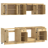 Cabinet with Drawer SKI 8 pcs Honey Brown Solid Pine Wood 3392651