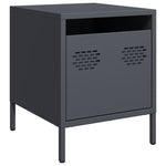 ZNTS Bedside Cabinets 2 pcs Anthracite 35x39x43.5 cm Steel 851249