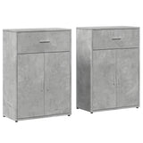 Sideboards 2 pcs Concrete Grey 60x30x84 cm Engineered Wood 3276598