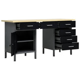 145347 Workbench Black 160x60x85 cm Steel