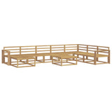 Outdoor Sofa Set 9 pcs White Solid Acacia Wood 3386903