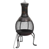 Garden Stove with Poker 39x39x90 cm Steel 363342