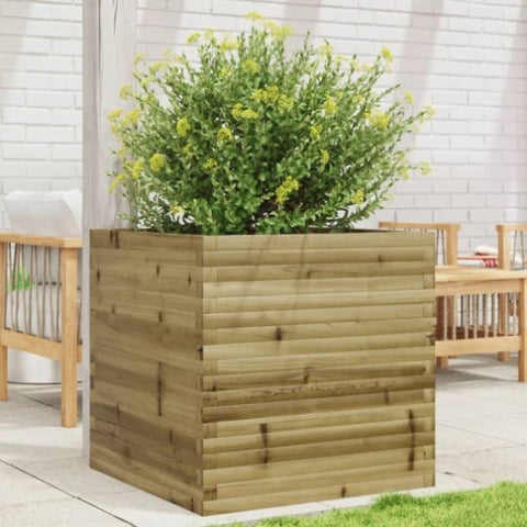 ZNTS Garden Planter 70x70x68.5 cm Impregnated Wood Pine 3282478