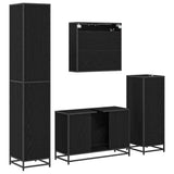 Bathroom Furniture Set 2 pcs Black Oak Engineered Wood 3402529