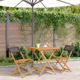 Bistro Set Black Solid acacia wood Compact Foldable Bistro Set 3281862