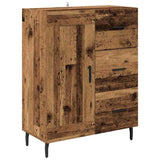 Highboard 2 pcs Old Wood Engineered Wood and Glass 3415690
