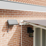 Retractable Awning Light Grey 500 x 350 cm Fabric and Aluminium 3331542