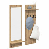 Wall-Mounted Coat Rack with Shelf Artisan Oak 70 x 10 x 90 cm 874530