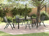 Garden Dining Set 5 pcs Anthracite Powder-Coated Steel 3379291