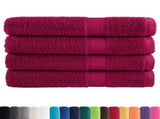 Premium Sauna Towels "SOLUND" 4 pcs Bordeaux 80x200 cm 600 gsm 137219