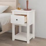 ZNTS Bedside Cabinets 2 pcs White 40x35x61.5 cm Solid Wood Pine 821732