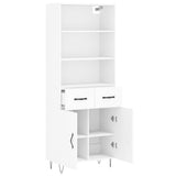 Highboard White 69.5x34x180 cm Engineered Wood 3200545