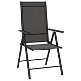 Folding Garden Chairs 6 pcs Textilene Black 312179