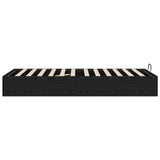 Ottoman Bed Frame Black Oak 203 x 90 x 25 cm Engineered Wood 3409254