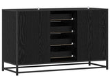 Sideboard Black Oak 92 x 35 x 76 cm Engineered Wood 3439157