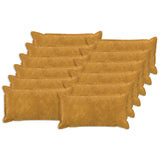 Cushion with Pillow HOUTEN 12 pcs Yellow Microfiber Fleece 934032