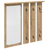 Wall-Mounted Coat Rack with Shelf Artisan oak 84 x 10 x 80 cm 874498