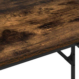 Desk with Shelf Smoked Oak 100 x 50 x 86.5 cm Engineered Wood 859397