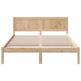 Bed Frame Brown 150 x 200 cm Solid Pine wood 872185