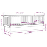 Day Bed without Mattress Honey Brown 100x200 cm Solid Wood Pine 821572