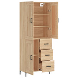 Highboard Sonoma Oak 69.5x34x180 cm Engineered Wood 3200004