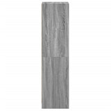 Highboard with Glass Doors Grey Sonoma 35x37x142 cm 836439