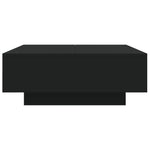 ZNTS Coffee Table with LED Lights Black 80x80x31 cm 836589