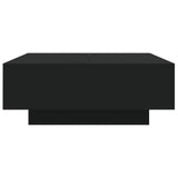 ZNTS Coffee Table with LED Lights Black 80x80x31 cm 836589